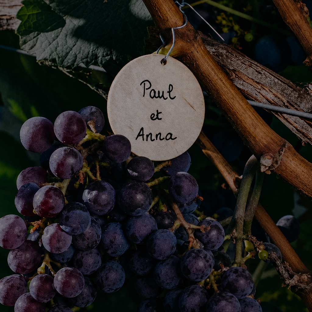 Médaillon dans les vignes