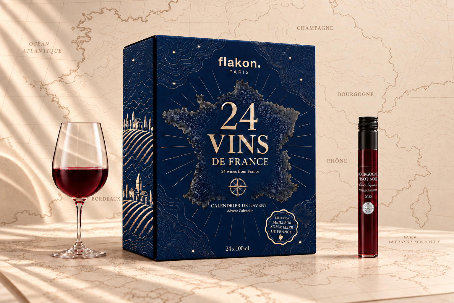 Calendrier de l'Avent 2026 : 24 vins de France