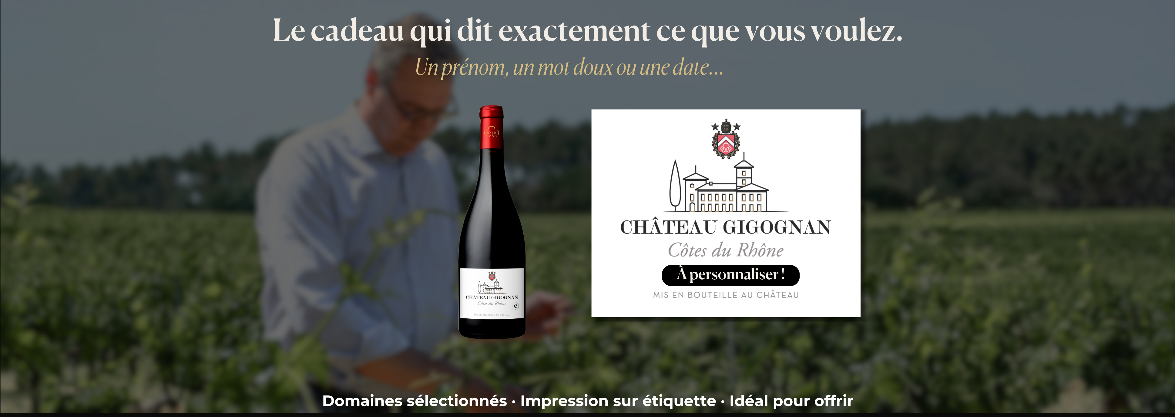Côtes-du-Rhône Gigognan 2024 - à personnaliser !