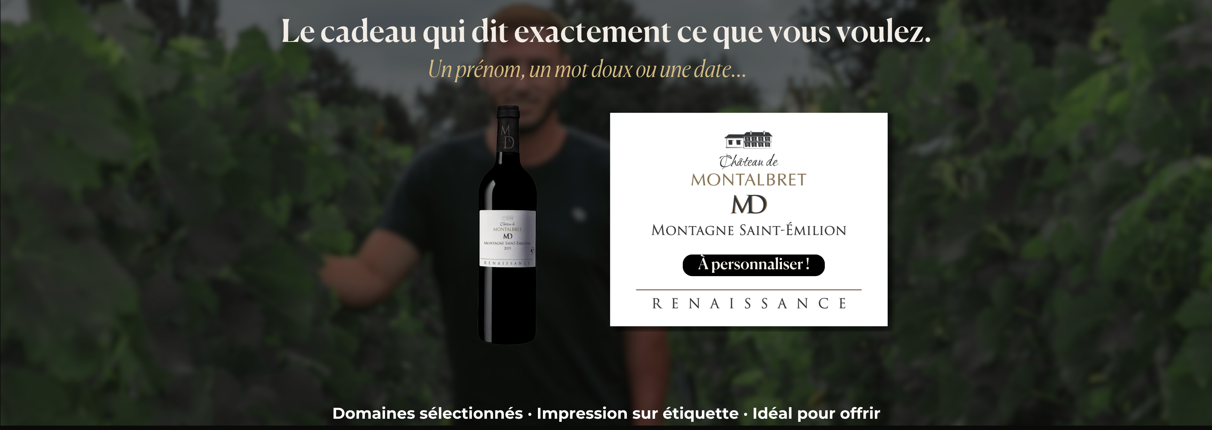 Montagne-Saint-Emilion "Renaissance" 2023 - À personnaliser !