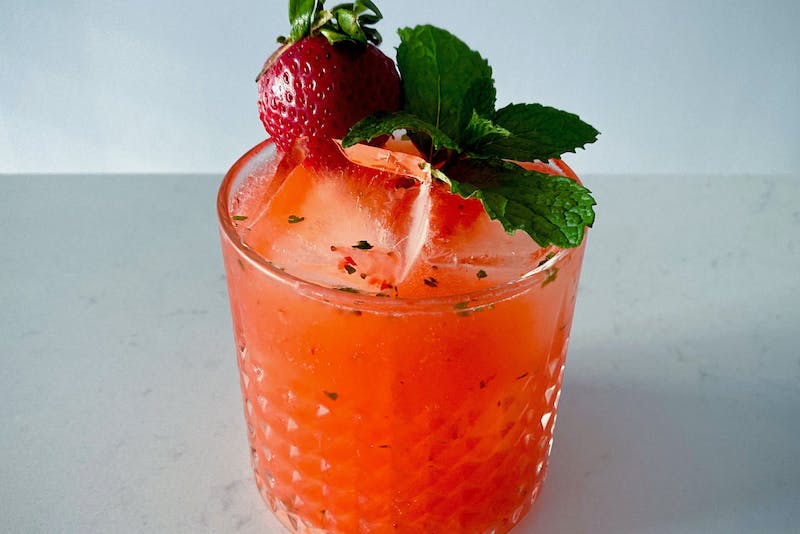 recette cocktail cidre et fraise